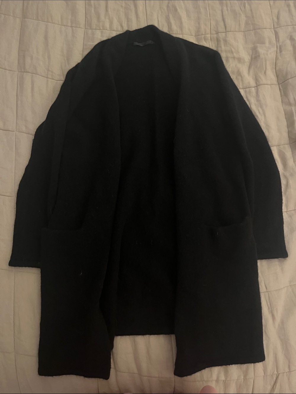 Jenni Kayne Black Open-Front Cardigan Sweater
